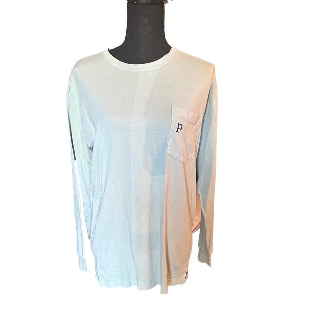 Victoria’s Secret PINK Light Green Long Sleeve Tee Soft Casual Y2K Lounge XS